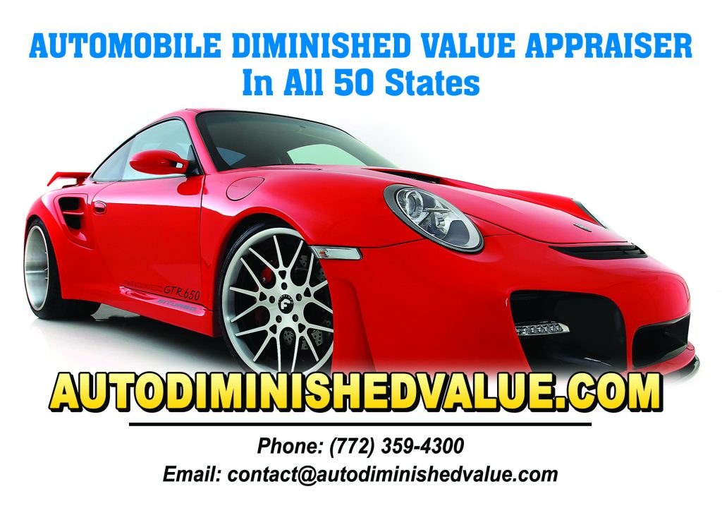 Automobile diminished value appraisals in all 50 states.